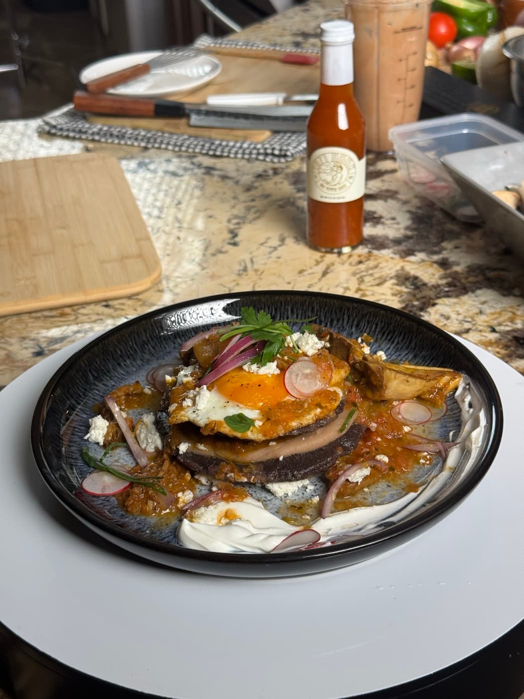 Chef's plated dish with 1971 Hook