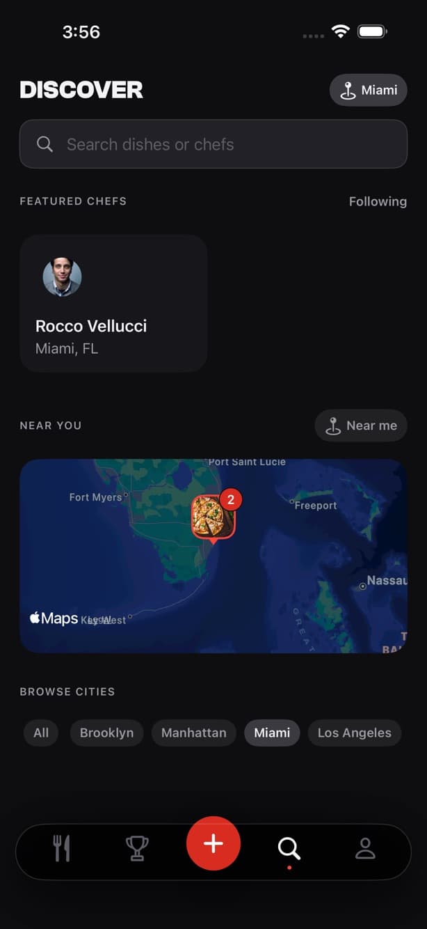 Dish KO — dish discovery feed