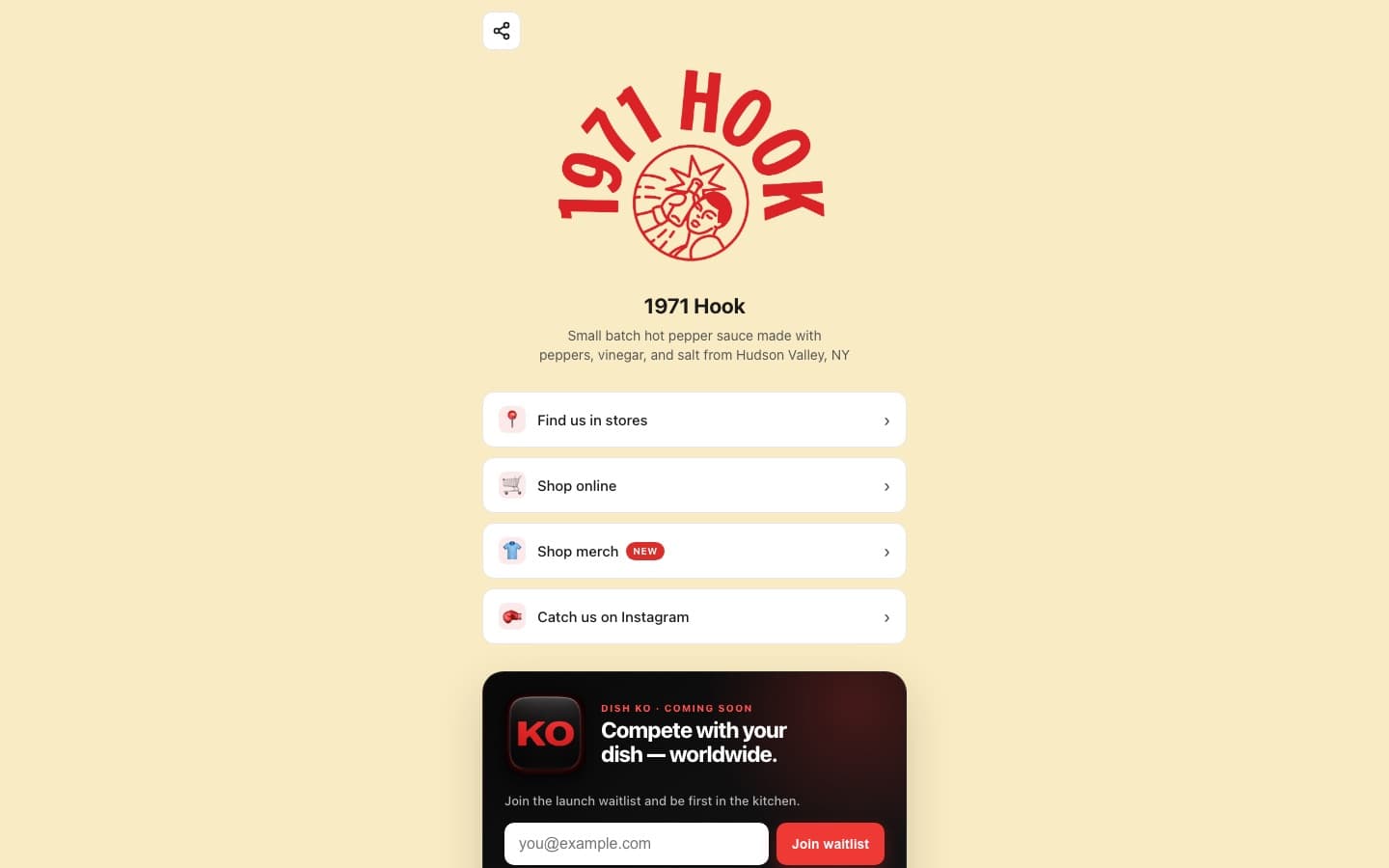 71hook.club — the 1971 Hook identity live on the web