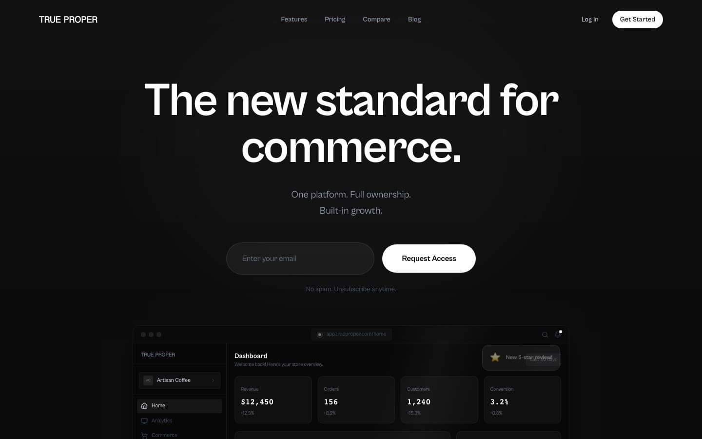 trueproper.com — designed and built by WERZ